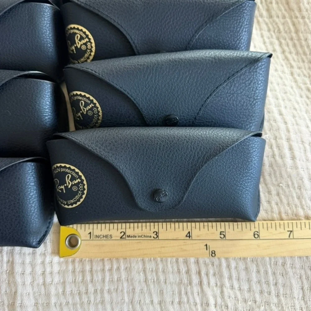 Ray-Ban Sunglasses Case Lot of 13 Black Folding Snap Luxottica Replacement Cases